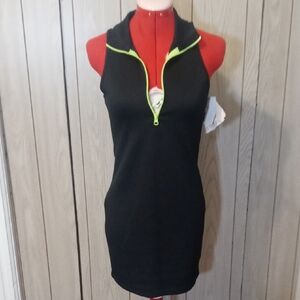 Wild Fable Black Dress with Neon Green Accents